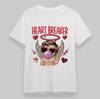 Women's Oversize Classic T-Shirt Heart Breaker Angel Cartoon Bubble Gum Art Tee