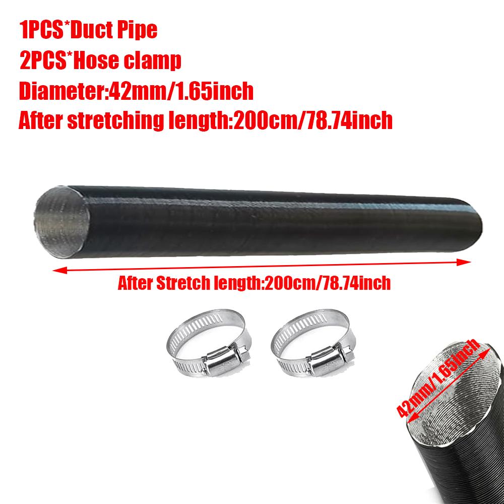 Air Diesel Heater 42mm Diameter 0.6/1/2M Length Duct Pipe Tube Hose Outlet Exhaust Joiner Connector For Webasto Eberspaecher