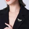 Women Brooch Sparkling Rhinestones Imitation Pearls Decor Suit Lapel Pin Sweaters Collars Hats Bags Coats Scarves Badge