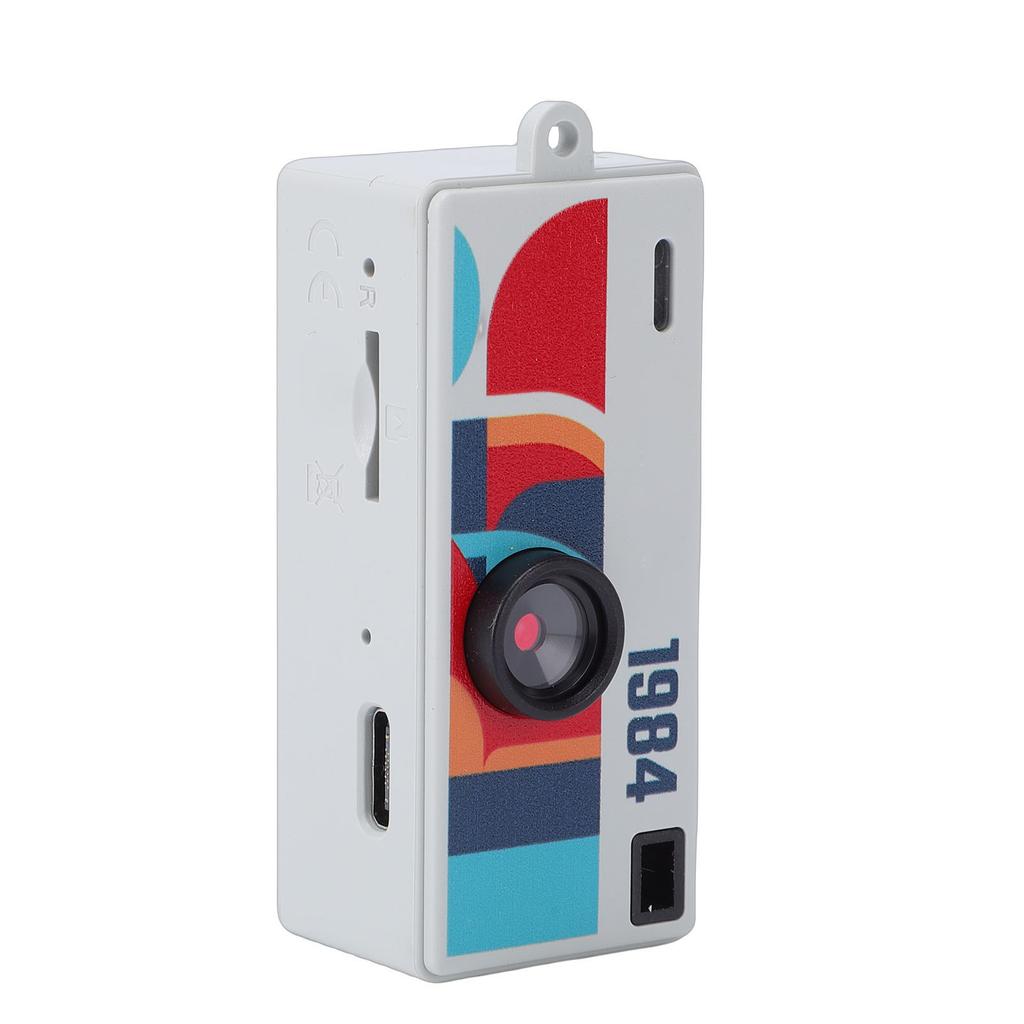 Thumb Camera 1080P HD Video Recorder Keychain Digital Camcorder with 0.96 Inch Display Long Battery Life White