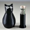 Secret Stash Cat 3D Printed Black Cat Figurine for Hiding Small Items Cute Cat Prank Table Decor Collectible Figures for Cat Lovers
