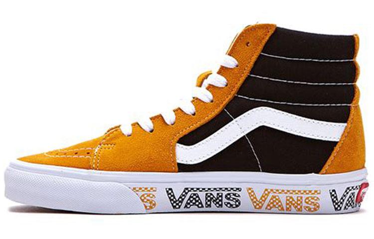 Vans Sk8 hi Black Yellow Splicing Unisex Sunflower Black VN0A4BV6SXY 35