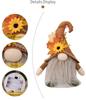Haobei Thanksgiving Harvest Decor: Maple Leaf & Sunflower Beanie with Rudolph Light-Up Gnome