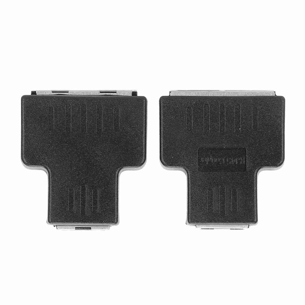 2PCs Ethernet Cable Adapter 1‑in 2‑out RJ45 Female Interface LAN Connector Cable Extender Splitter for Internet Wire