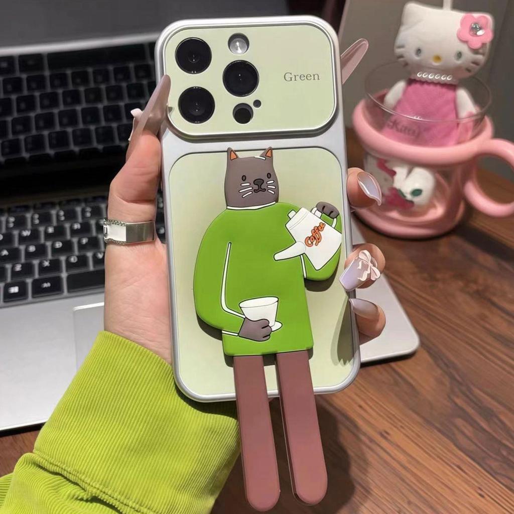 Couple Catch Fish Cat Bracket Is Suitable for Apple 11promax Mobile Phone Case Personalized Huawei Xiaomi 11vivo