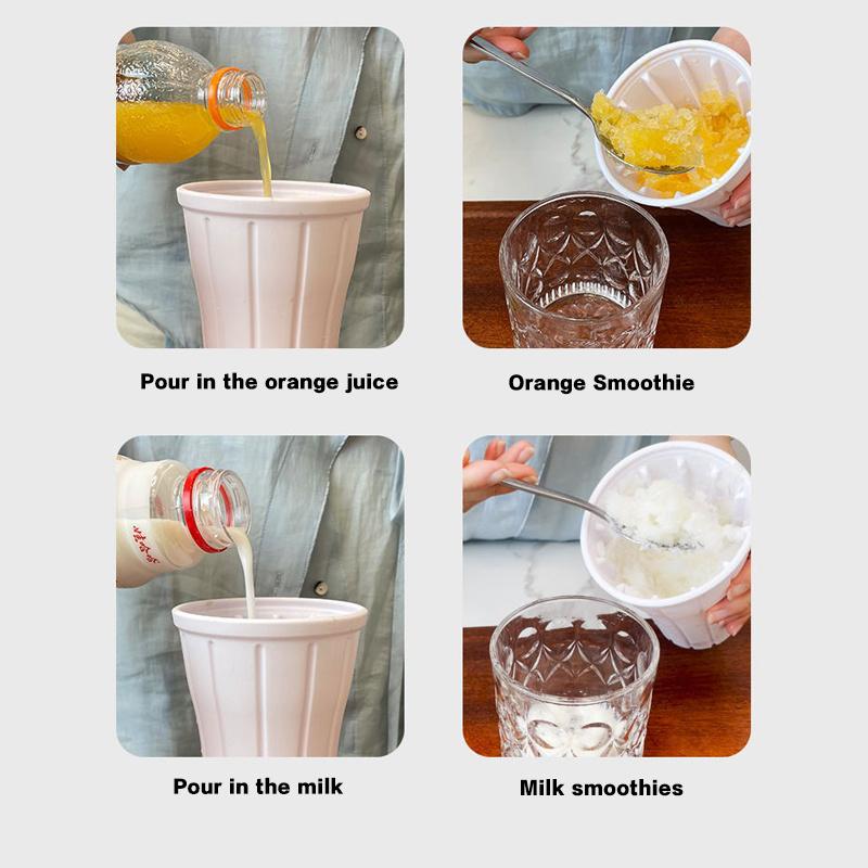 Summer Squeeze Homemade Milkshake Bottle Pill-proof Smoothie Cup Pinch Fast Cooling Magic Cup DIY Ice Cream Slushy Maker