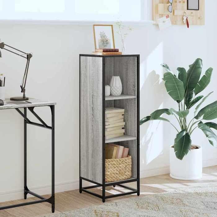 VidaXL Bibliothèque sonoma gris 33,5x33x107,5 cm bois d'ingénierie, bibliothèque, séparateur de pièce, séparateur, armoire 849157