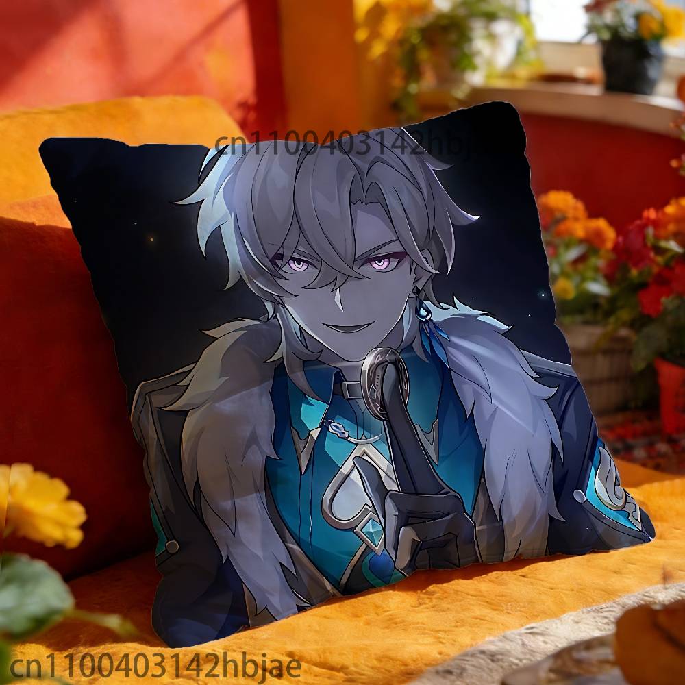 Aventurine HSR Pillow Case Print Polyester Fiber 40X40 cm Home Sofa Throw Cushion Cover Decoration