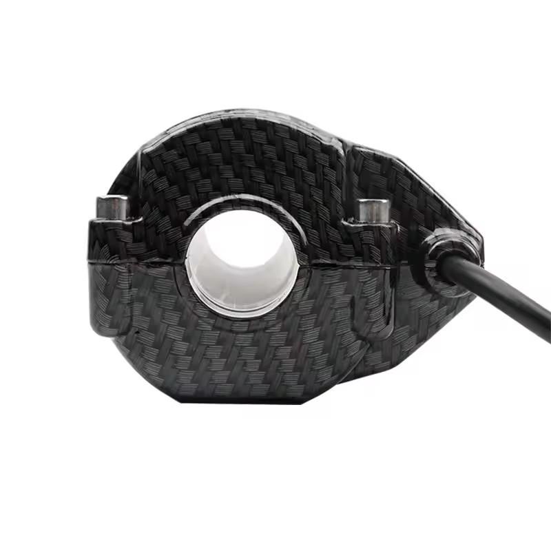 Sur-Ron Light Bee S/X Electronic Throttle Grip - Carbon Fiber Texture.