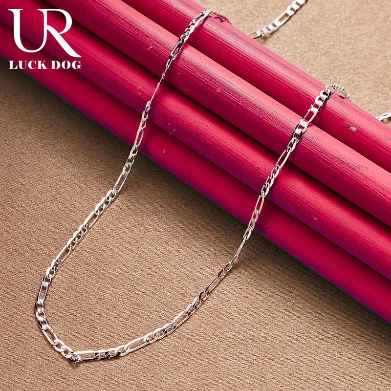 925 Sterling Silver 4mm Men's Necklace Fashionable Wedding Jewelry