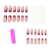 24 Nail Art Red French Love Pure Desire Valentine'S Day Versatile Medium And Long Square Nail Wear