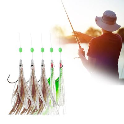 Fishing Rigs with String Hook Glow Fishing Beads High Carbon Hook Freshwater Saltwater Fishing Lures Baits Rigs Tackle