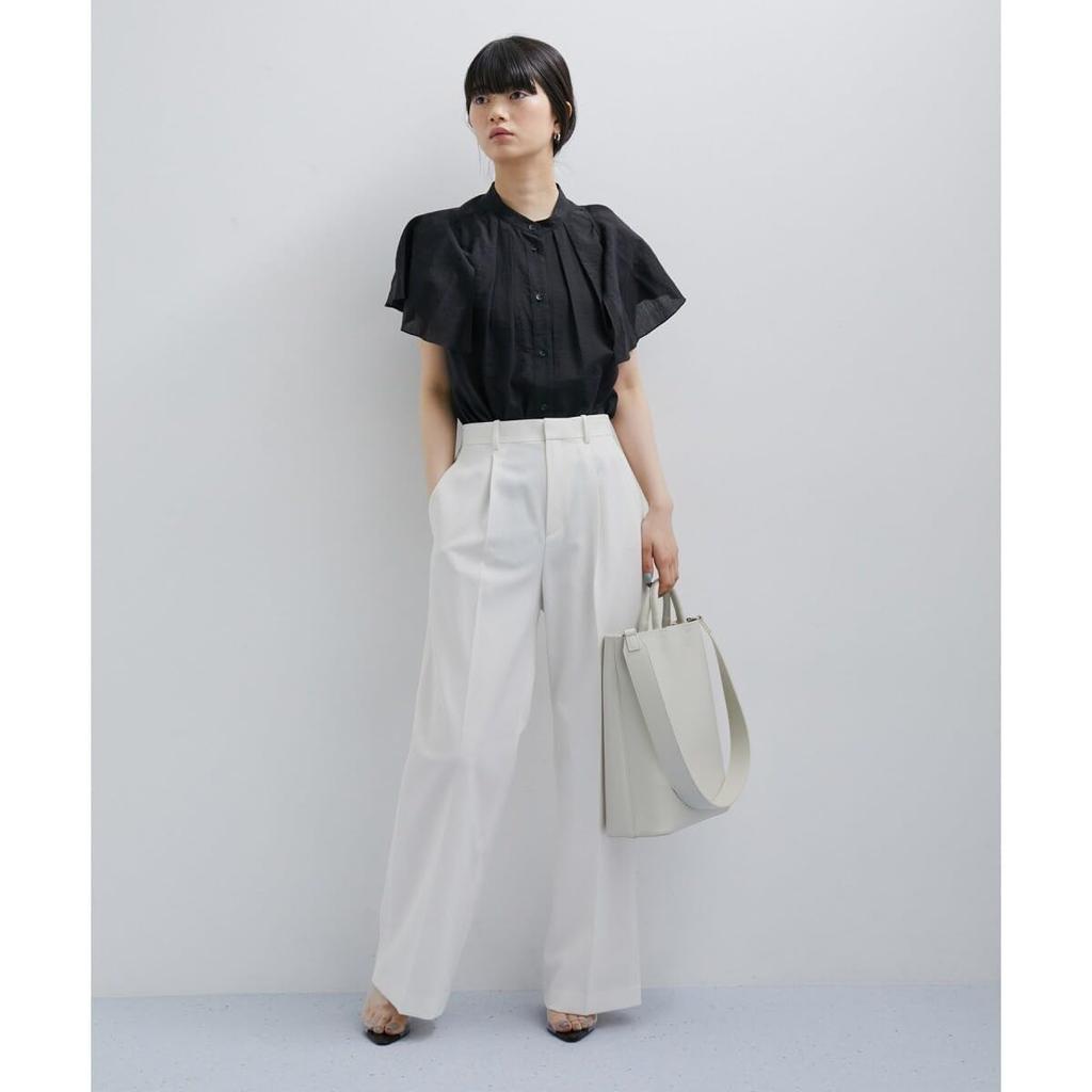 et Rope Blouse sheer blouse for white [Adam Femme] <SET item> Multi-frill women, (10)