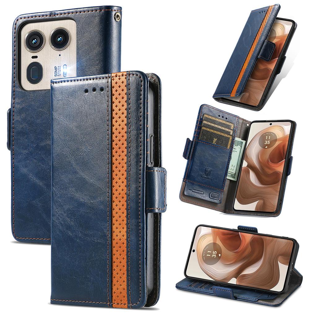 For Motorola Edge 50 Ultra 5G/Moto X50 Ultra 5G Phone Cases CASENEO PU Leather Cover Stand with RFID Blocking Wallet