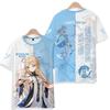 Tricouri Wuthering Waves Cartethyia Imprimate 3D Vară Bărbați Femei Mânecă Scurtă Gât Rotund Tricou Top Harajuku Y2k Anime Cosplay Costum