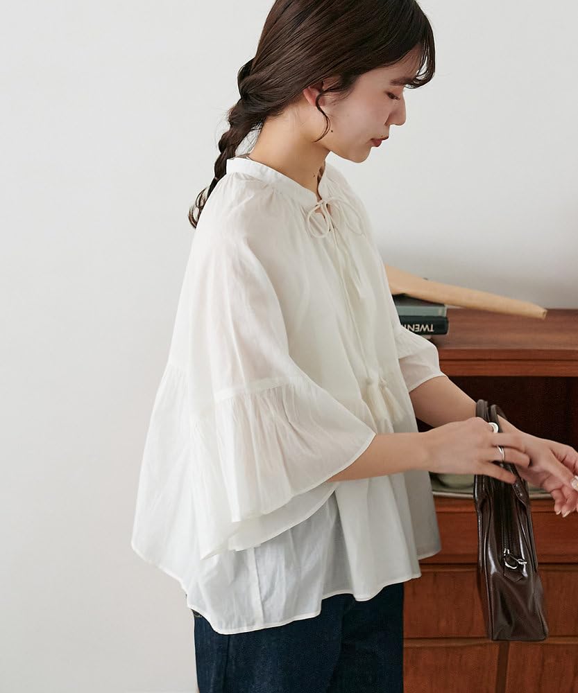 Discoat India Flared Skipper Sleeve Blouse DCZ1051304A0001 Free Size Off-White