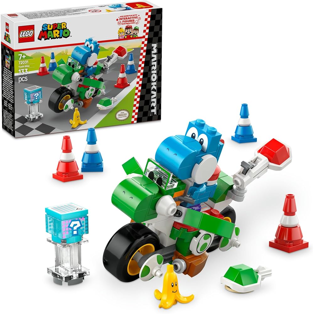 LEGO (LEGO) Super Mario Mario Kart (TM) - Yoshi Bike Mario Kart Toy Birthday Gift Blocks Boys Gir...