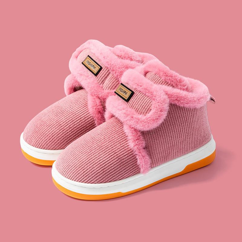 Middle-aged and Elderly Non-slip Cotton Shoes, Warm Home Cotton Slippers, Bag Heel, Velvet Thick-soled Cold-proof Elderly Cotton Shoes