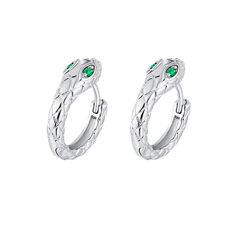 and American Snake-Shaped Earrings Men's and Women's Personalized Light Luxury Simple Style Street Fashion Trendy Ear Buckle Couple Earrings New