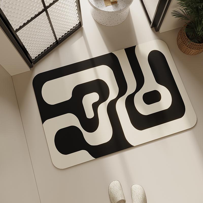 Toilet floor mat anti-drop water absorption quick drying bathroom floor mat diatom mud toilet non-slip toilet soft mat