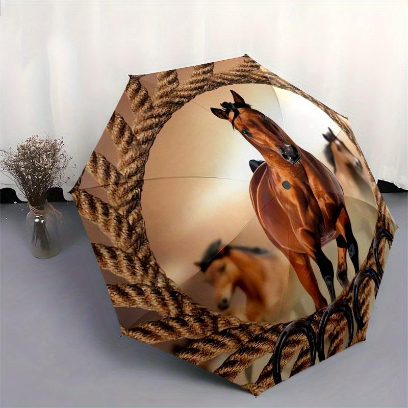1pc Horse Rope Themed High-quality Umbrella,Automatic Opening and Closing Umbrella,Multi-functional Umbrella G0811319