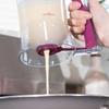 Chef Buddy Pancake Batter Dispenser 4 Cup Capacity Durable Plastic Drip Free Nozzle Measuring Cup Muffin Waffle Maker Kitchen