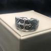 Unisex Adjustable European Retro Cross Ring