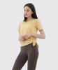 NOKJOK Amuse Side Slit Short Sleeve T-Shirt Running Yoga Wear Pilates Wear (Type B)
