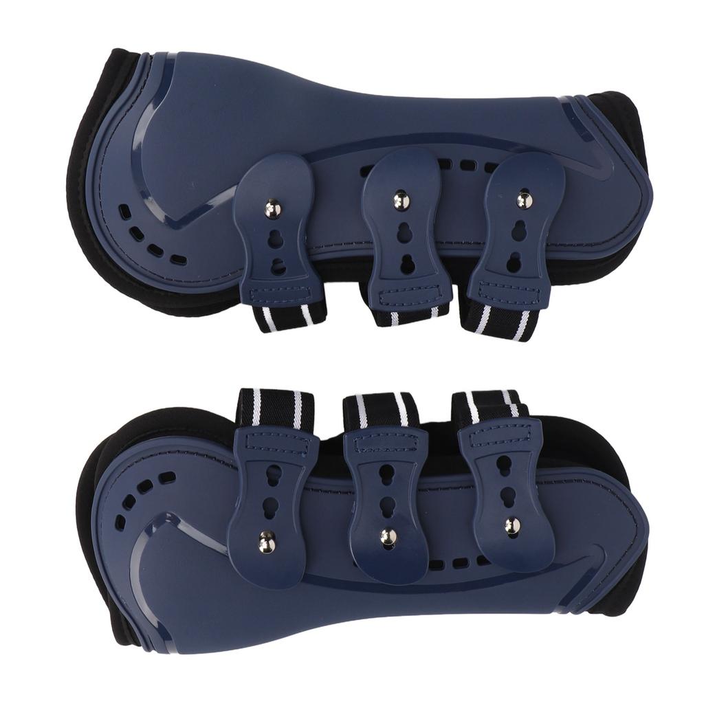 1 Pair Horse Front Leg Boots Shock Absorption Lightweight Protective Horse Leg Protector for Jumping Show Training Blue