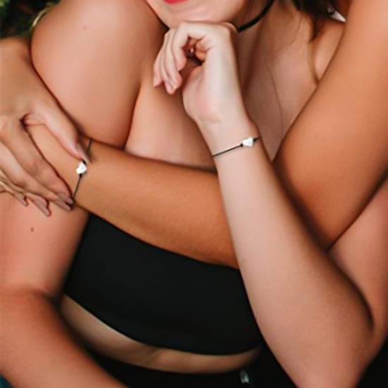 Simple Heart-shaped Wax Thread Knitting Blessing Card Lovers Bracelet Gift Set