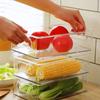 1Pcs Table Kitchen Student Fridge Storage Bin Transparent Clear Organizer Containers