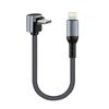Short 90-Degree Right-Angle USB Type-C to a Cable Nylon Material Power Bank Data Transfer Cord for iPhone 17 for for S25