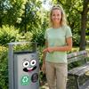 Eco-Friendly Trash Can Face Sticker Set