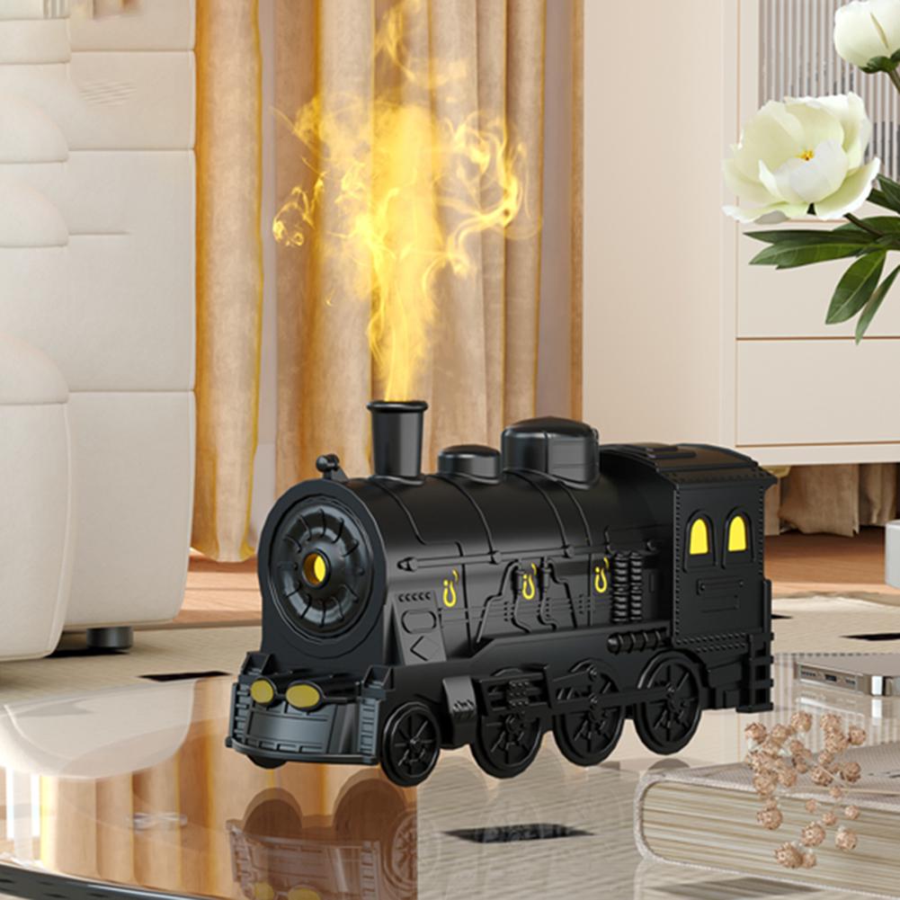 Colorful Light Options on USB Steam Train Humidifier with Remote Control