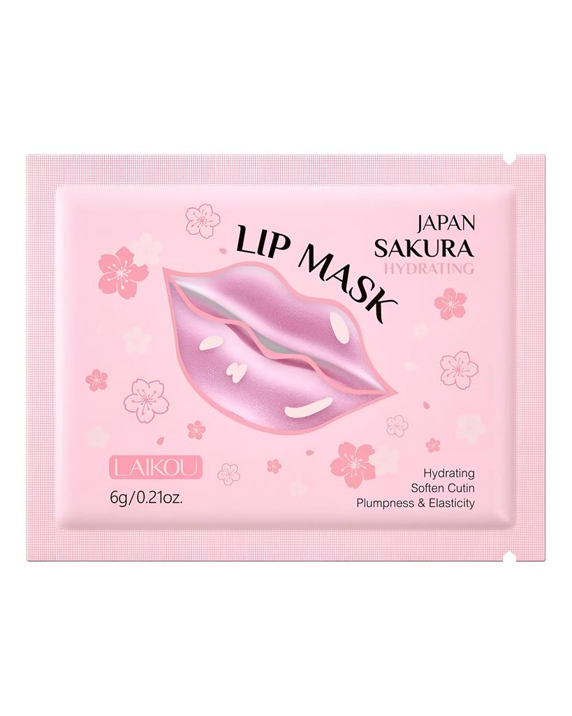 LAIKOU Kirschblüten-Lippenmaske, 6 g, 5 Stück, feuchtigkeitsspendende Feuchtigkeitscreme, befeuchtet die Lippen