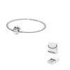 Pandora 925 Sterling Silver Bangles Women's Silver 591683C01