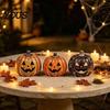 Multiuse Holiday Party Decorations 3/4Pcs Vintage Wooden Pumpkin Decor, Rustic Fall Tabletop Centerpiece, Farmhouse American Country Home Accents