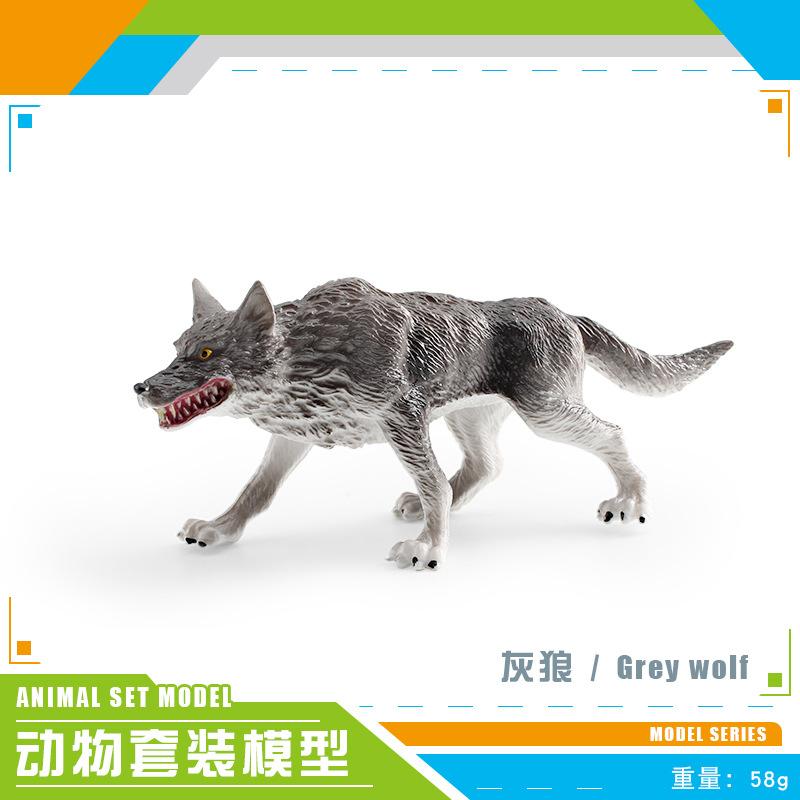 Simulation Of Forest Animals 10 Wolf Models Black Wolf Brown Wolf Gray Wolf White Wolf Female Wolf Husky Ornament Toy