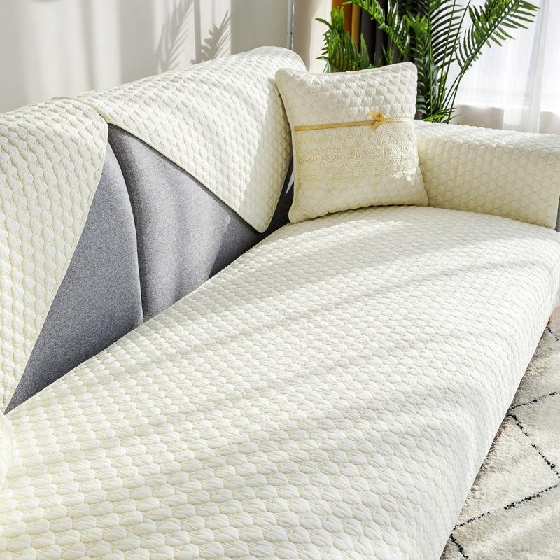 All-Cotton Sofa Cushion Four Seasons Universal Non-Slip Fabric Simple Cushion Modern Sofa Cover Slipcover Backrest Cover Cotton
