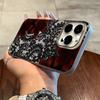 Lace Red Flower Phone Case For iPhone 17 Air 16 14 15 Pro Plus 13 12 11 Pro Max 16e XR XS Shockproof Silicone Phone Cover Fundas