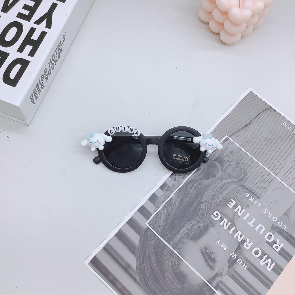 Móda Kreslené Roztomilé Dětské Sluneční Brýle Pes s Velkýma Ušima Roztomilé Cool Dětské Sluneční Brýle Cestování Konkávní Foto Brýle