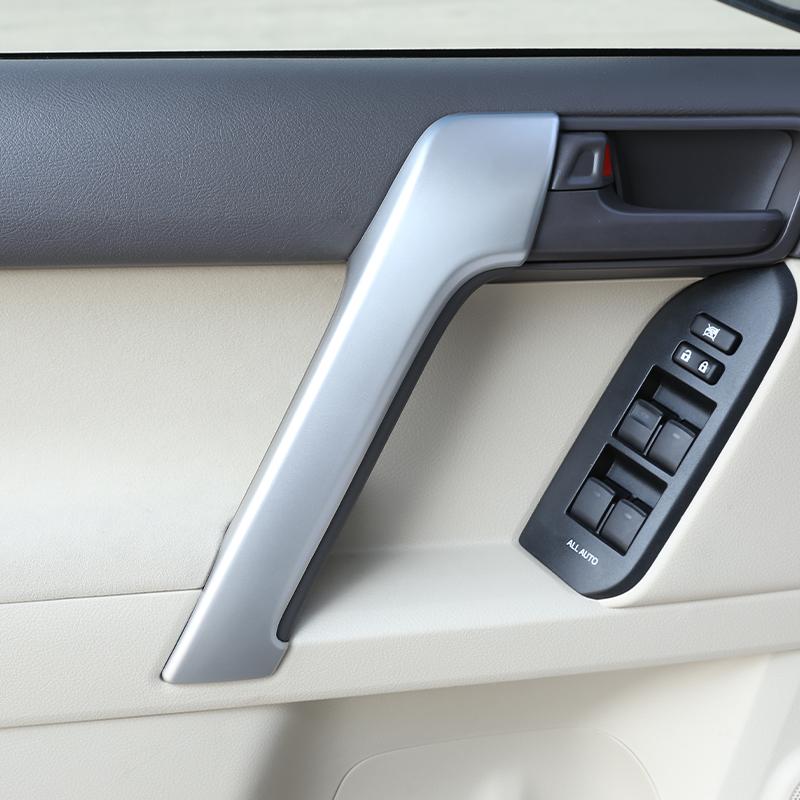 4 DB ABS ezüst színű autó belső ajtókilincs díszítő burkolat burkolat Toyota Land Cruiser Prado FJ150 150 2010-2018 autótartozékokhoz