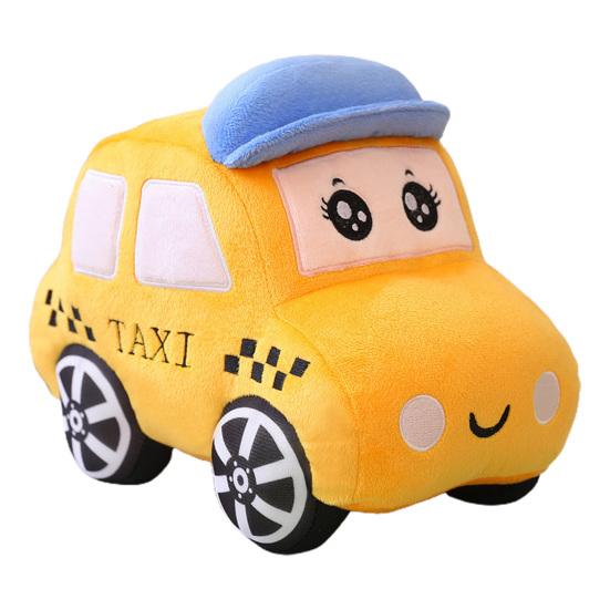 30cm Car Plush Toy Lovely Police-Car Taxi Ambulance Plushies Photo Props Ornament Soft Cartoon Stuffed Pillow Children's Room Home Decor Birthday Gift