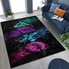 New Gamer Zone Game Controller Cartoon Playroom Rug for Bedroom Living Room Sofa Home Doormat Decor, Kid Non-slip Floor Mat