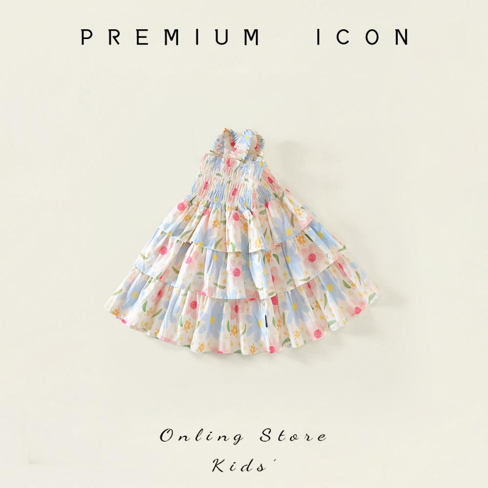 Girls Baby Summer Cake Dress New Children's Fashionable Thin Sleeveless Summer Princess Dress