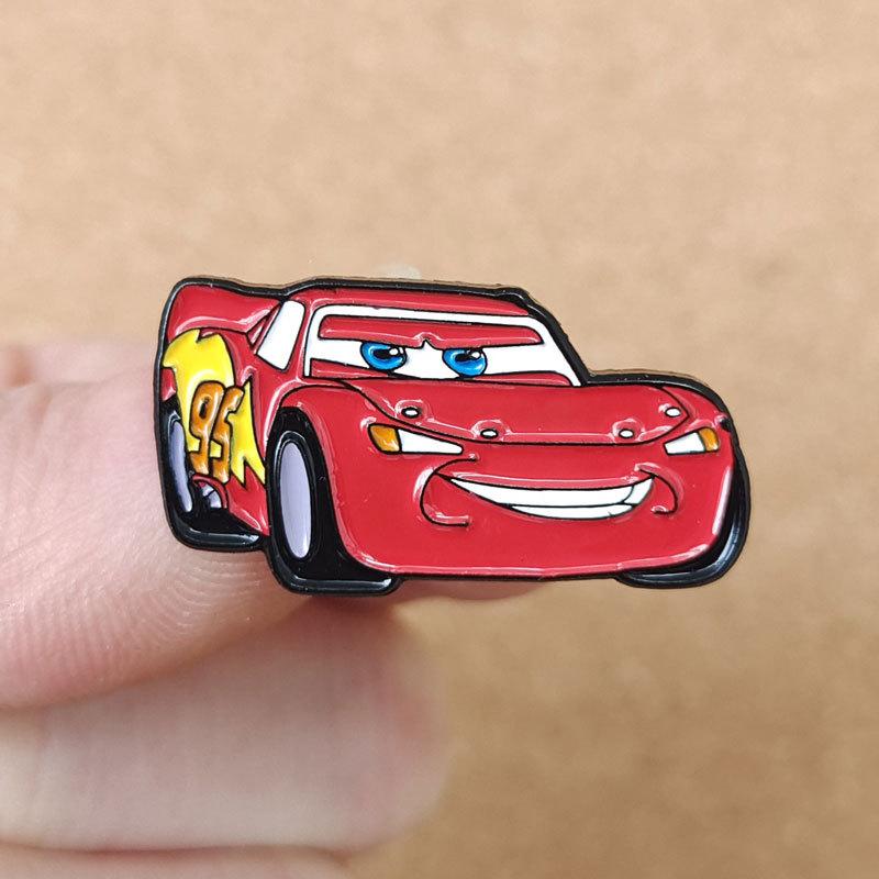 Red Cars Enamel Pin Anime Figures Brooches Bag Lapel Pin Badges on Backpack Decorative Jewelry Gift
