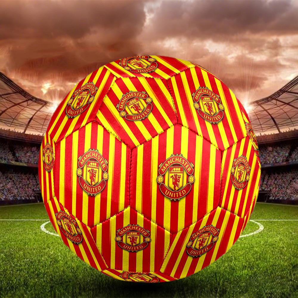 Manchester UnitedSoccer Ball Colorful All Ages Machine Stitched PVC Competition Ready Durable High-Bounce