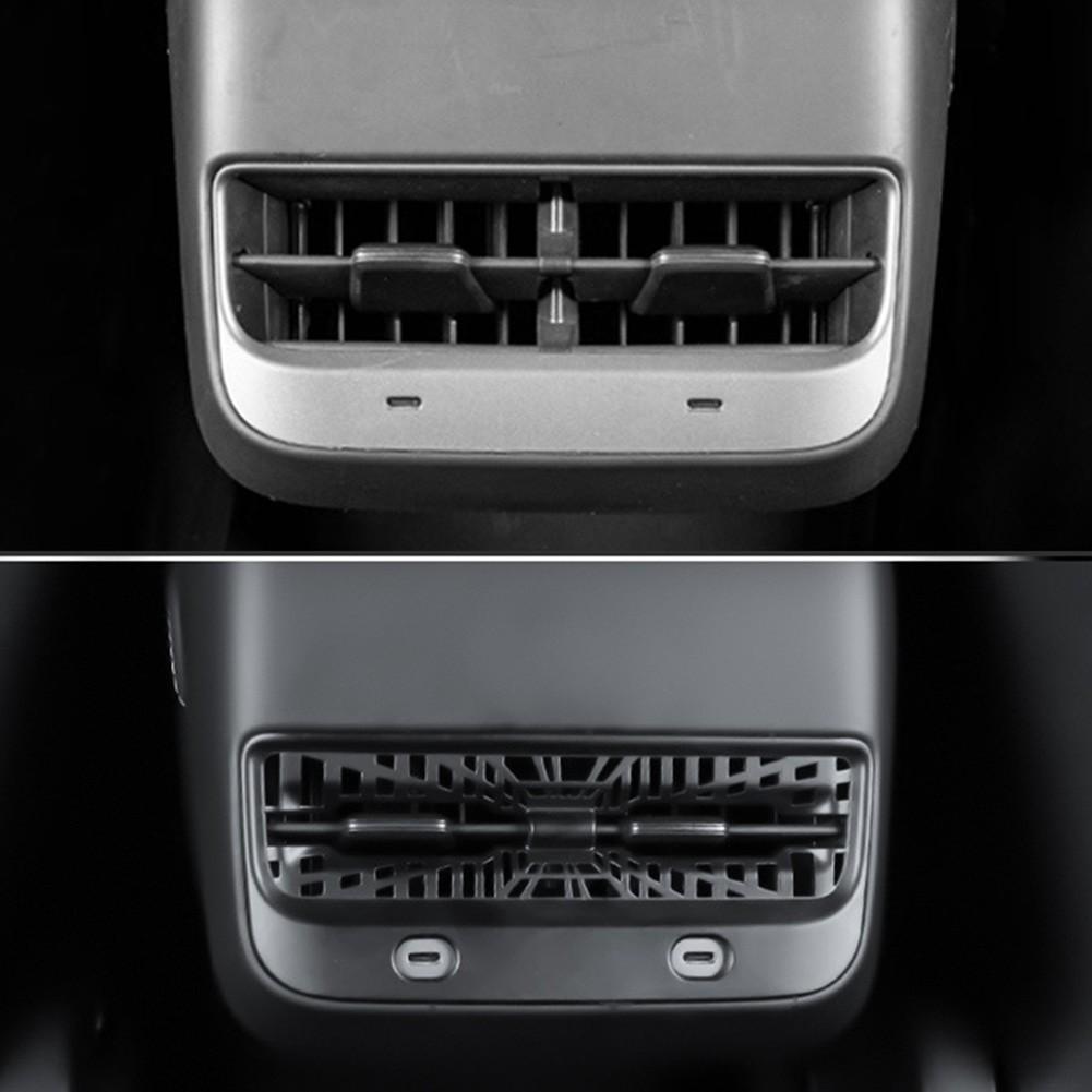 1 Stück hinterer Lüftungsauslass, 1 Stück, 1 x Zubehör, schwarz