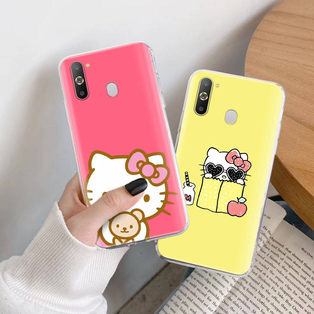 Transparent Case for Samsung A04 A14 A23 M33 M53 Realme 10 9 C35 C55 VIVO X80 Infinix Hot 30 Note 11 Tecno Spark 8P Pro L-12 Hello Kitty