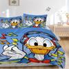 3pcs Donald Duck Music Notes Headphones Printed Quilt Set Soft and Comfortable Quilt Cover for Bedroom, Guest Room Bedding Set S036